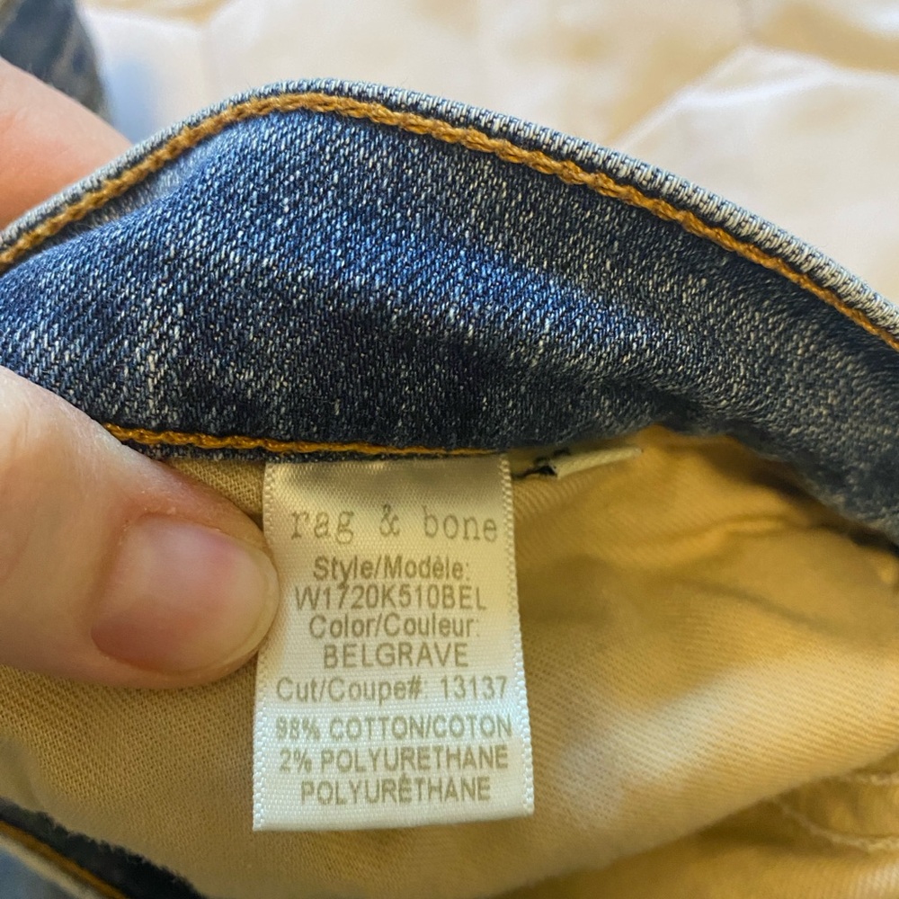 rag & bone straight leg crop light wash jeans size 27 - Picture 5 of 8